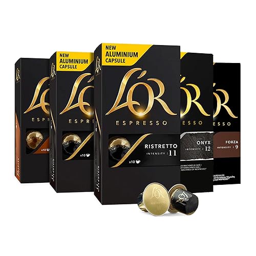 L'OR Paquete variado intenso de cápsulas de espresso compatibles con máquina Nespresso Original Line & L'OR BARISTA System  50 cápsulas de café de