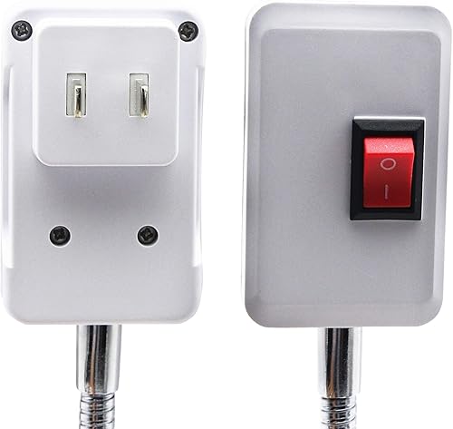 Miniatura 2 de SinLoon E27E26 Adaptador de enchufe con interruptor de encendidoapagado Bombilla de lámpara de 360 grados de alambre de aluminio flexible cuello de