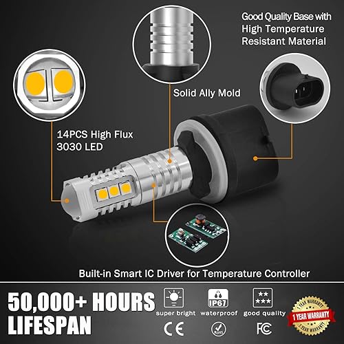 Vista 14 de 14 Piezas 3030 Chipsets luces antiniebla Blanco Xenón