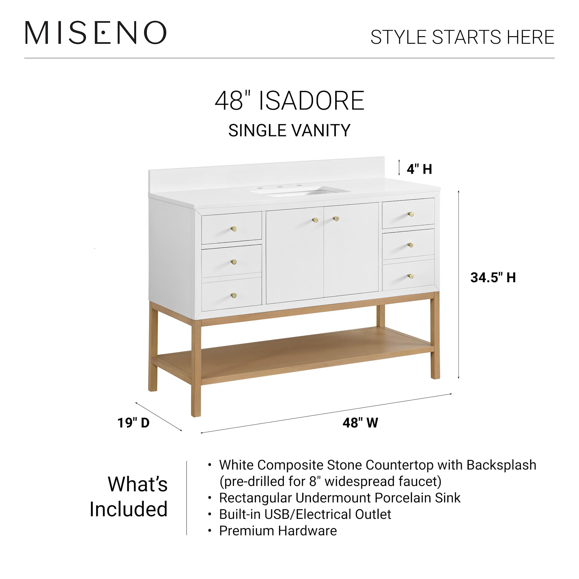 Amazon.com: Miseno MV-N254-V48 Isadore 48