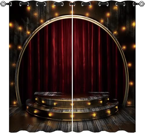 Miniatura 16 de Cortinas opacas de cine para niñas y niños, decoración del hogar, cámara retro, cinematografía, película, ojales, aislamiento térmico, cortinas de