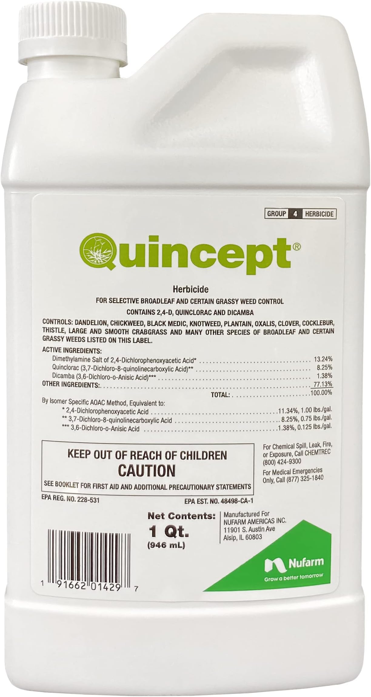nufarm Quincept Selective Herbicide (Qt)
