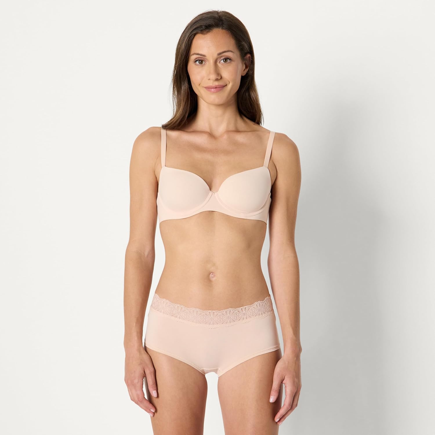 Amazon Essentials Women's Microfiber Lined Wired Balconette Bra