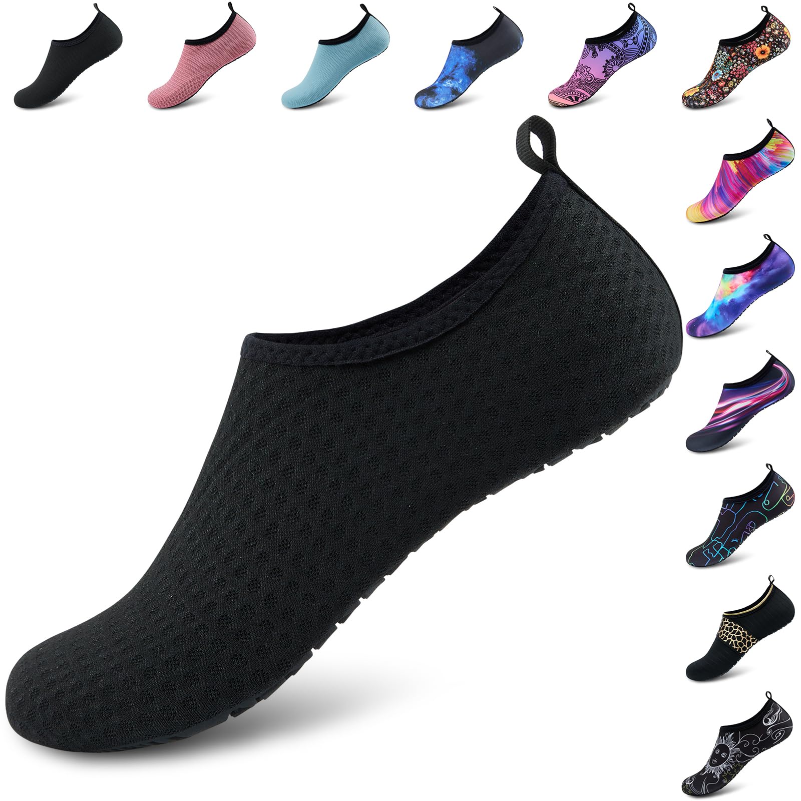 Deevike Water Shoes for Women Men Barefoot Quick-Dry Aqua Socks Slip-on for Beach Swim Surf Yoga Exercise