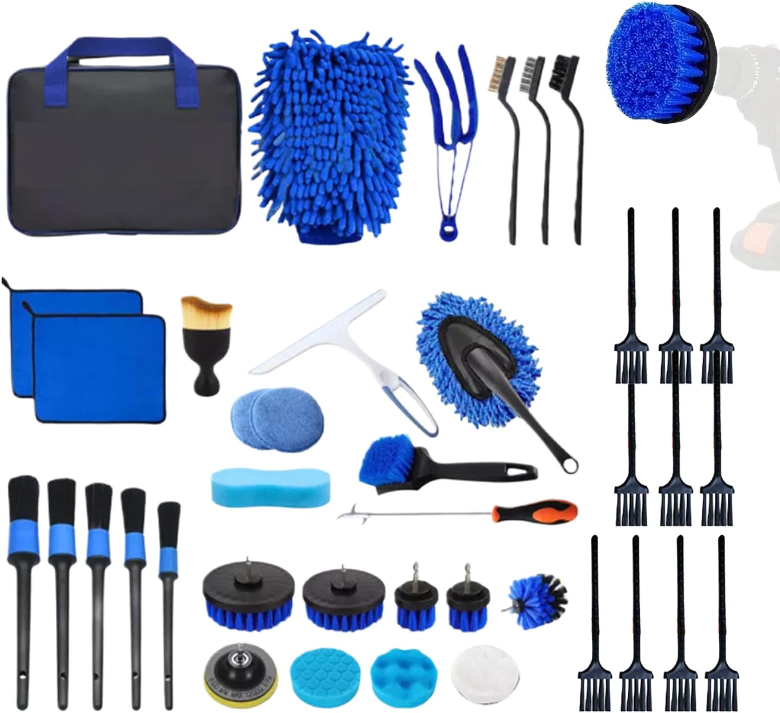Car Detailing Kit - Car Detailer Kit | Polish Scrub Portable for Drying Washing Interior Automotive Truck Boat RV Exterior Care