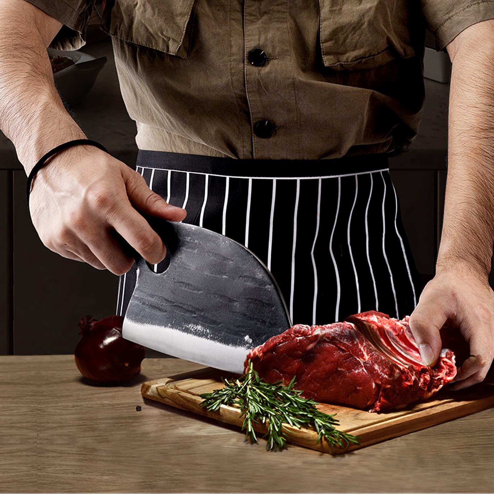 KOPALA Kitchen Knife Cleaver Full Carbon Steel Chef Knife 3