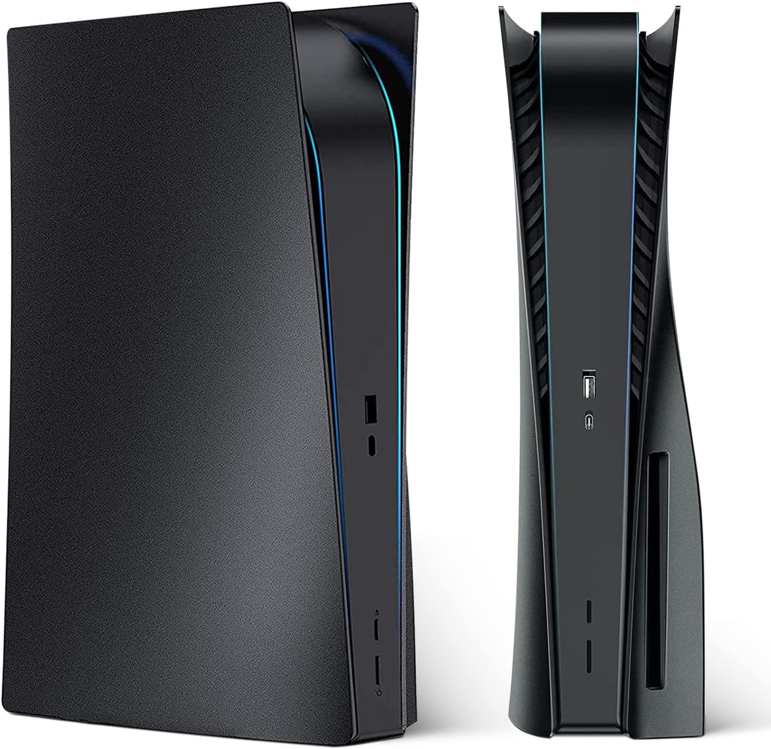 TESSGO PS 5 Disc Edition Matte Black Face Plate Cover Shell Skin Case for Play Station 5 Console