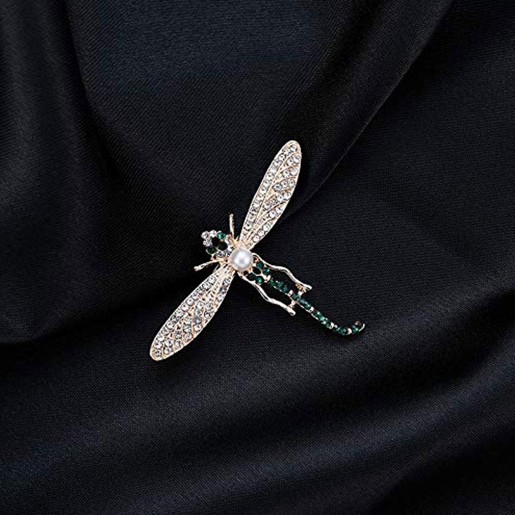 Libellen-Brosche mit Diamanten und Emaille-Perlen, Dekoration, Legierung, kreative, Elegante Geschenk-Brosche