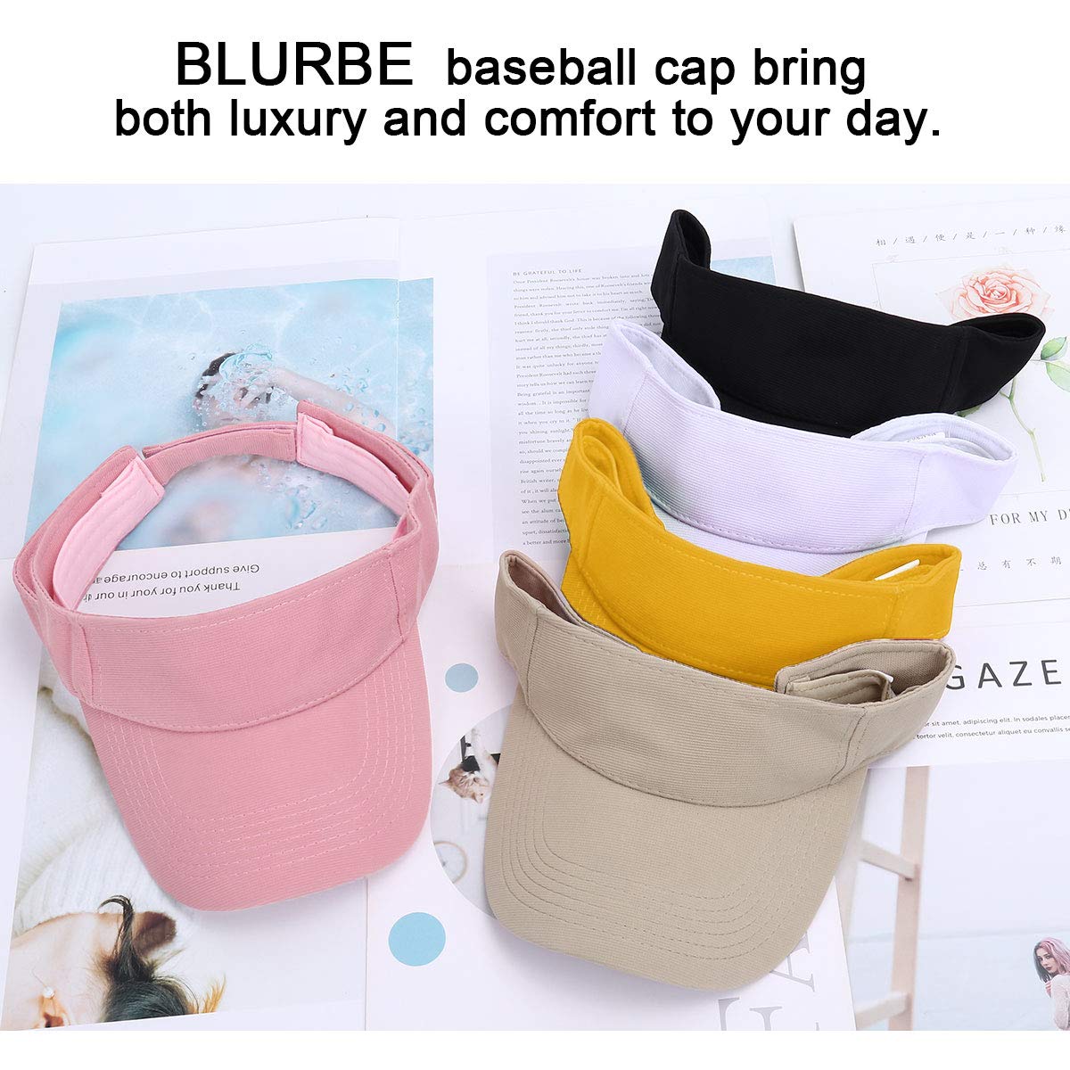 Feng Shui， Gorra con Visera para el Sol, Gorra de béisbol con Cola de Caballo para Mujer, Gorra con Visera Lisa para Deportes al Aire Libre, Sombreros de Tenis de Golf de Sarga Ajustables