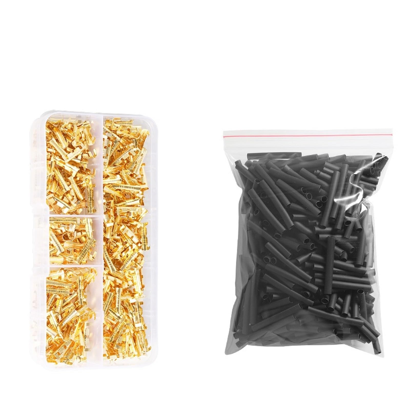 Lot de 300 cosses à sertir en forme de U 0,5 à 1,5 mm² et tube thermorétractable