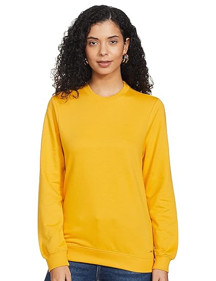 Woman Women's Poly Cotton High Neck Sweatshirt