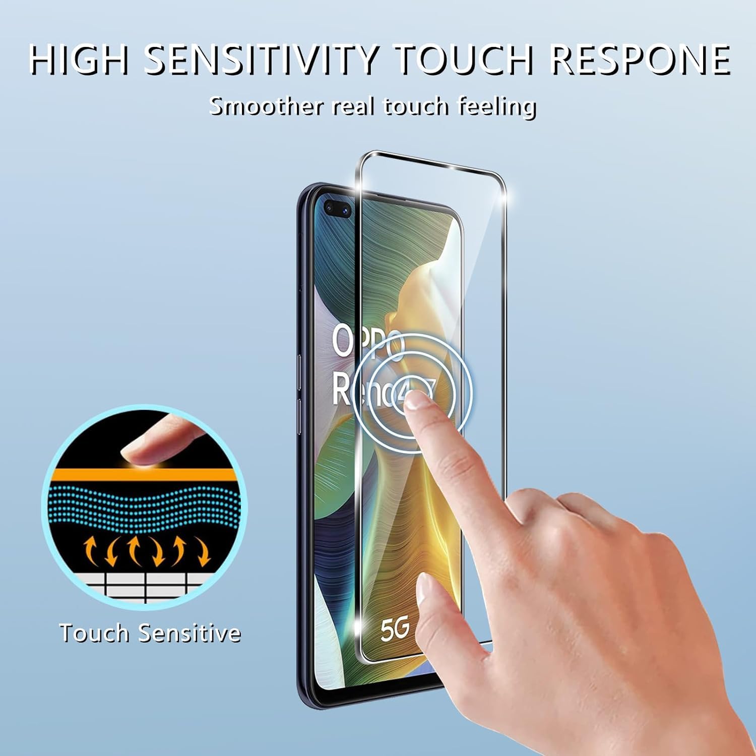 3 Pellicole In Vetro Temperato Per Oppo Reno 4Z 5G | Protezione Schermo 9H, Anti Graffio, Anti Impronte, Ultra Trasparente E Sensibile