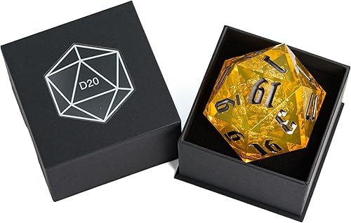 Miniatura 142 de 55mm 20 Sided DND Dice, Giant D20 D&D Polyhedral Dice Large D20 with Die Gift Box for Dungeons and Dragons, RPG Table
