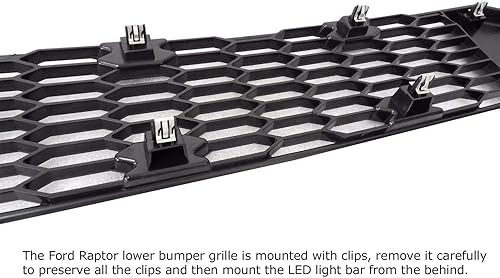 Miniatura 9 de iJDMTOY Kit de barra de luz LED detrás de la rejilla compatible con Ford 2017-2020 Raptor, incluye (1) barra de luz LED de doble fila de alta