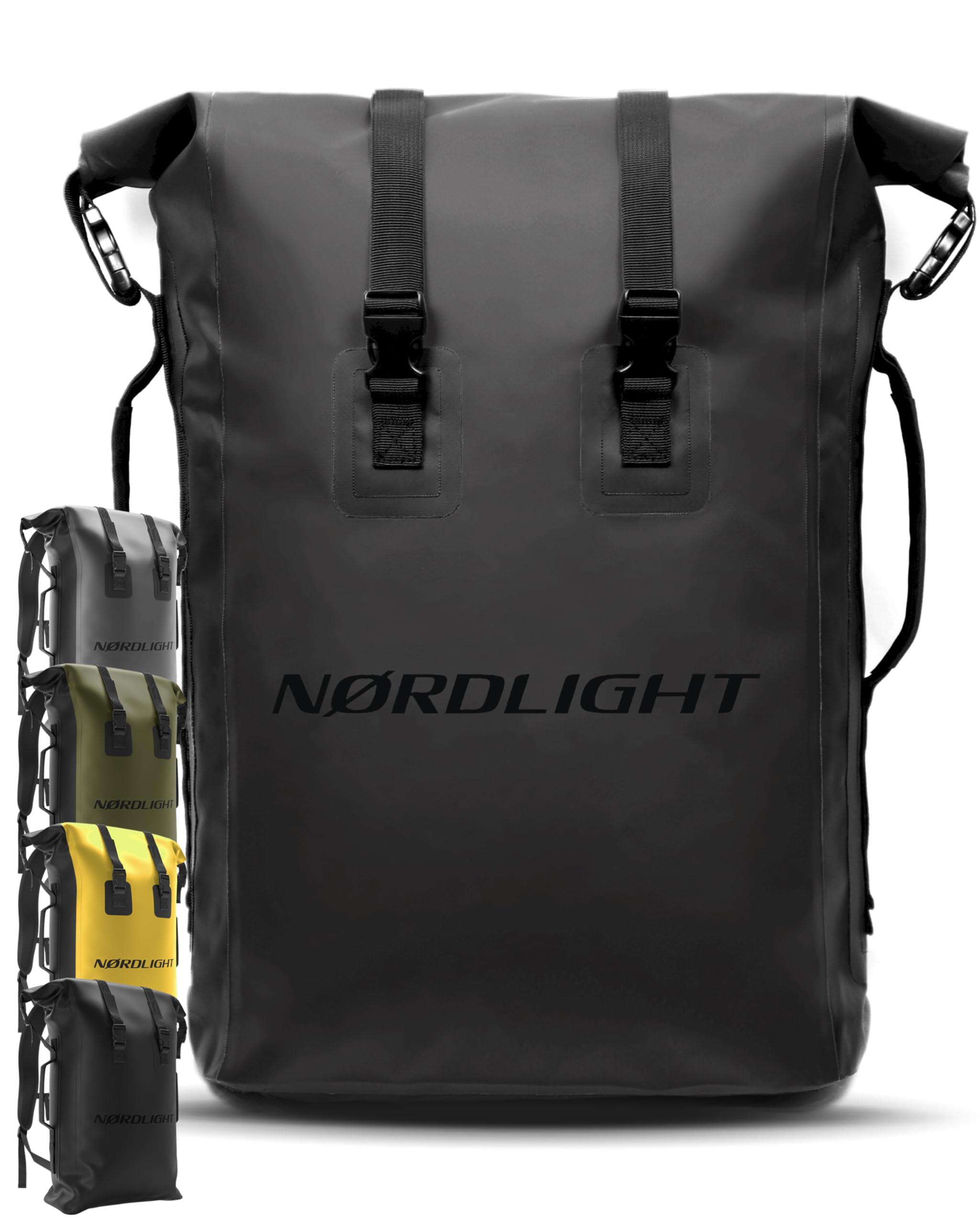 Nordlight Wasserdichter Rucksack Dry Bag 35l - Roll Top Rucksack mit gepolstertem Tragegurt, wasserdichte Tasche für Wassersport, Fahrrad Rucksack, Kurierrucksack, Trekking, Angeln