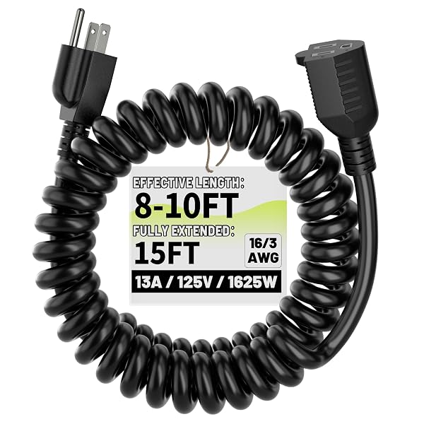 coiled extension cord product