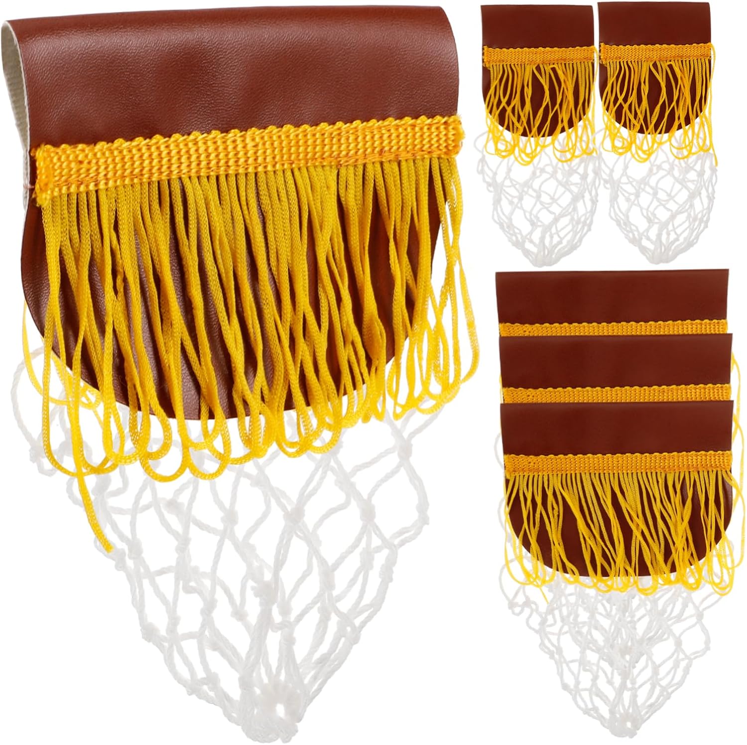 6pcs Billiard Table Ball Holder Net for Ball Storage, PU Cotton