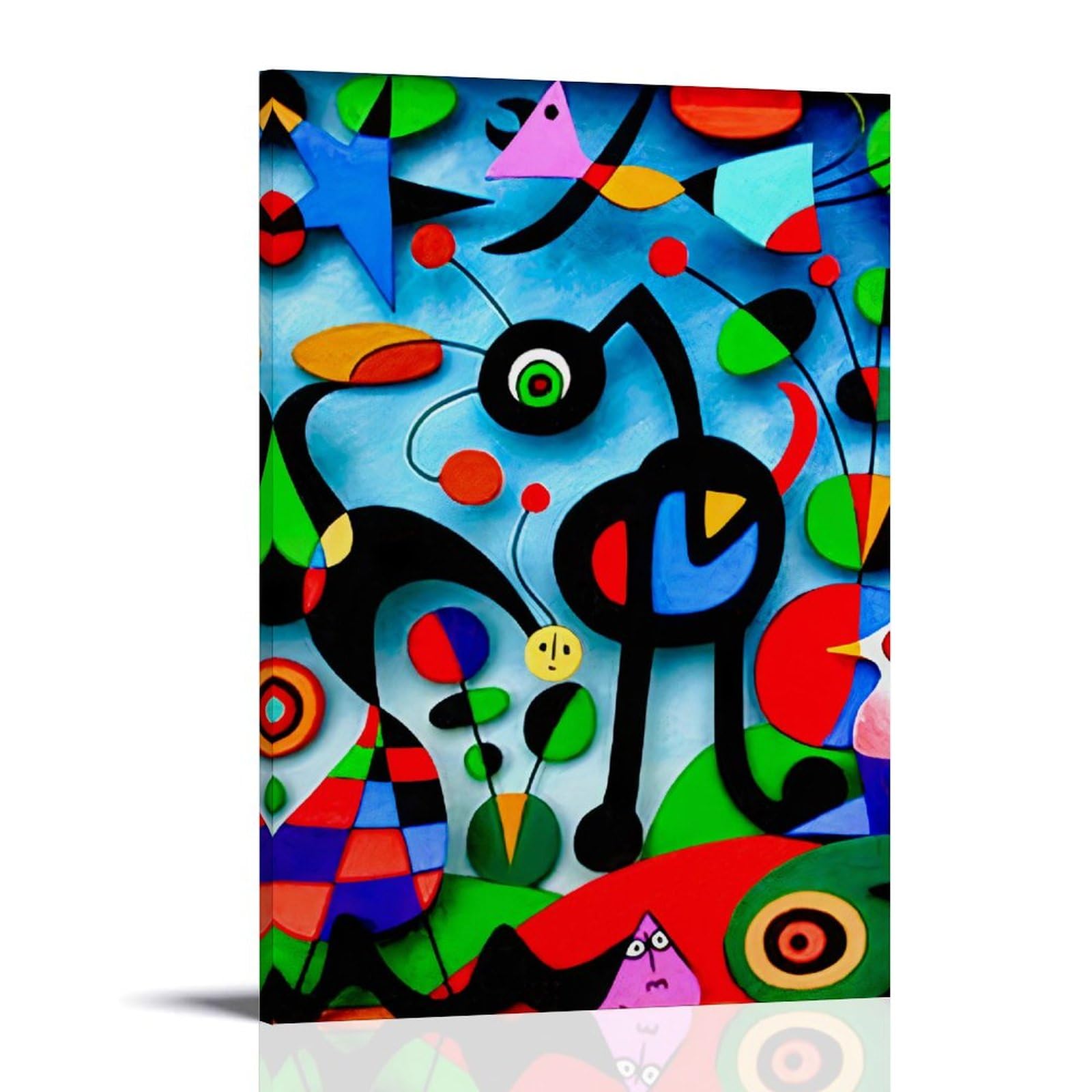 Cambos Frame-Style Joan Miro Famous Painters' Works（The Garden）Printing Posters Art Canvas Painting Decor Wall Print Photo Gifts Home Modern Decoratives 20X30inch(50X75cm)
