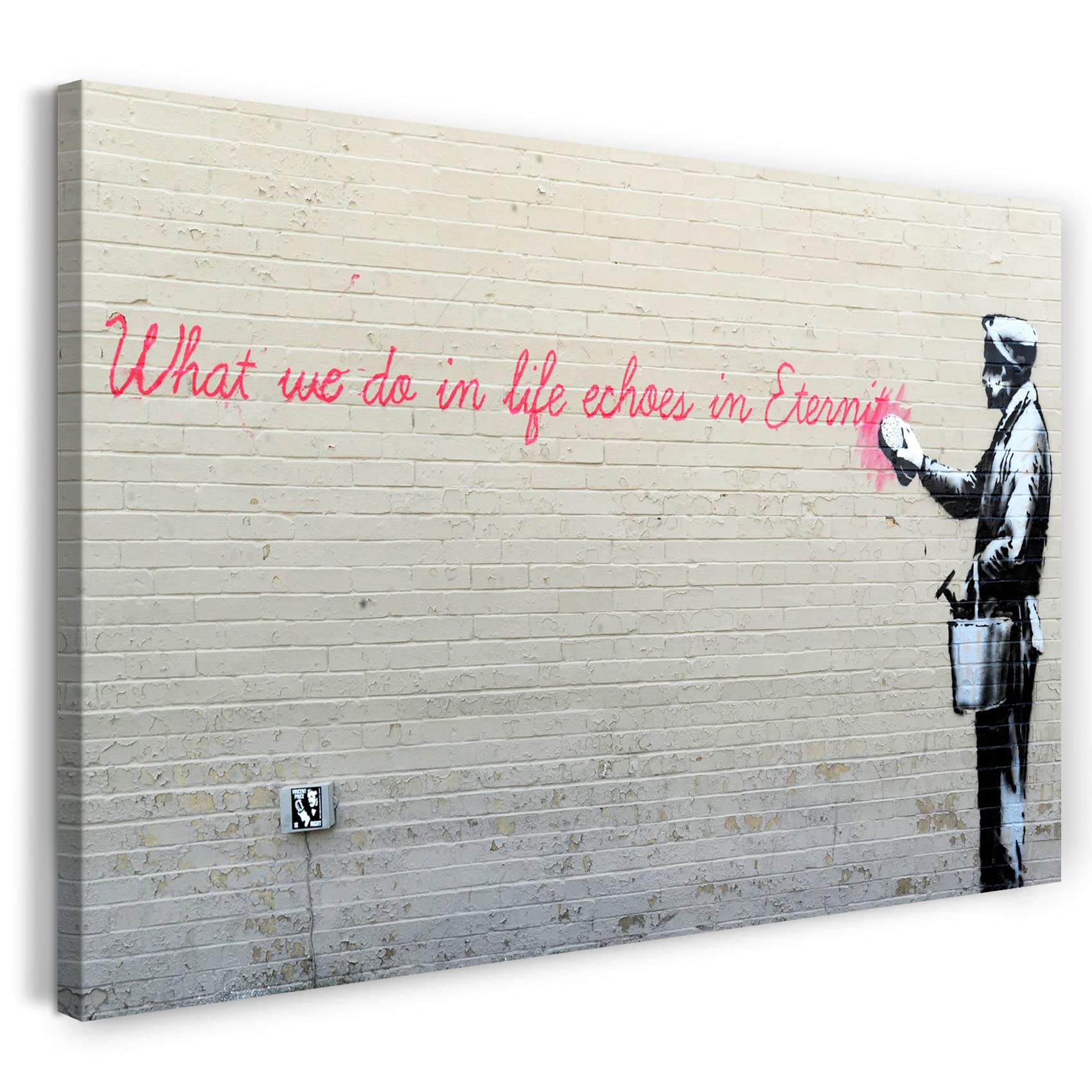 Banksy Impression sur Toile 60x40cm Décoration Murale Tableau Moderne
