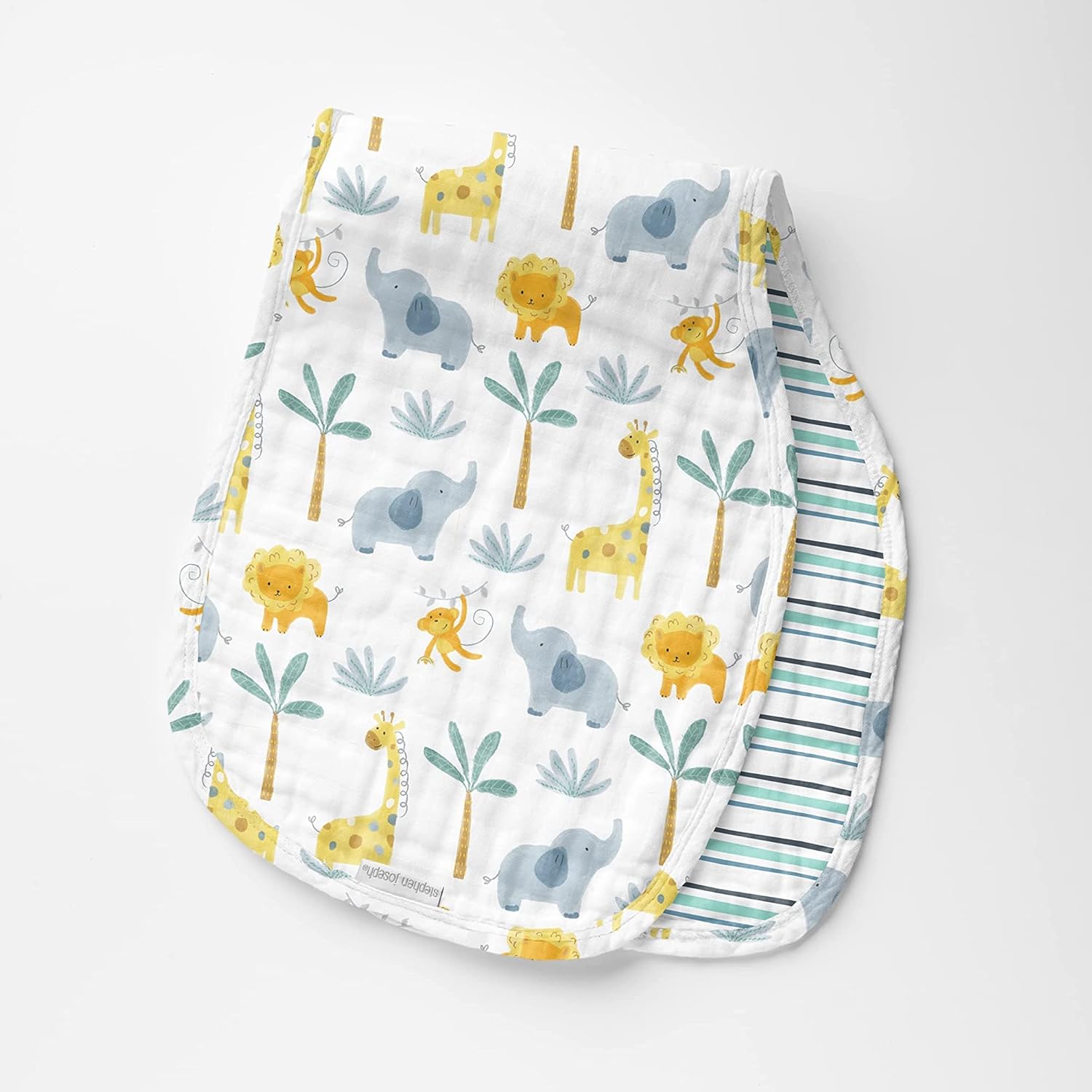 Stephen Joseph, Muslin Baby Burp Cloths, 2-Pack 100% Cotton,Burp Cloth for Baby Boys and Girls, Zoo