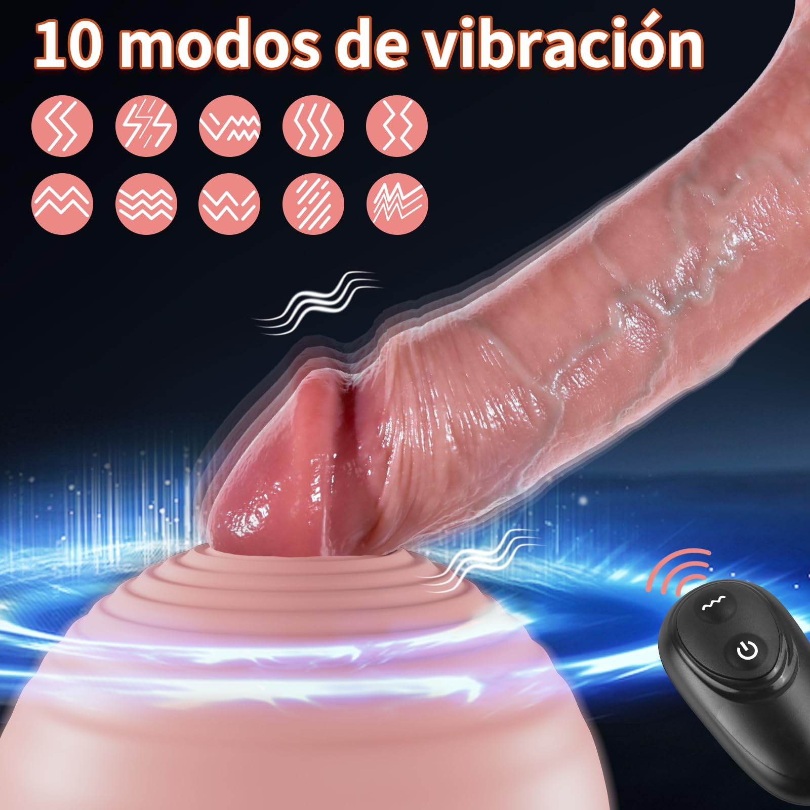 Juguetes Eexuales Hombre Fundas para pene- 2.6'' Anillo Vibradorador para Pene 10 modos de vibración, extensión de pene con control remoto, juguetes sexuales para adultos para parejas y hombres