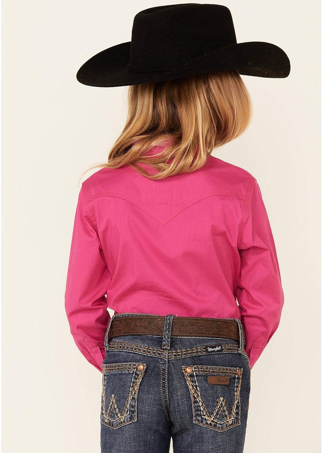 Wrangler Girls' Long Sleeve Western Snap Shirt: Clothing, Shoes & Jewelry