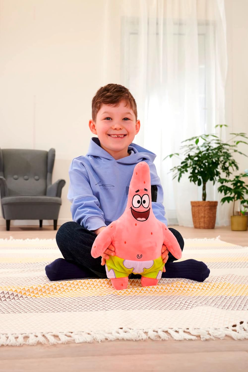 Simba Toys Patrick Star Plush from Spongebob Squarepants – Ultra Soft & Cuddly - Kids Toy, Gift for Children, Ages 3+, 14 inches (Huggable Collectible)
