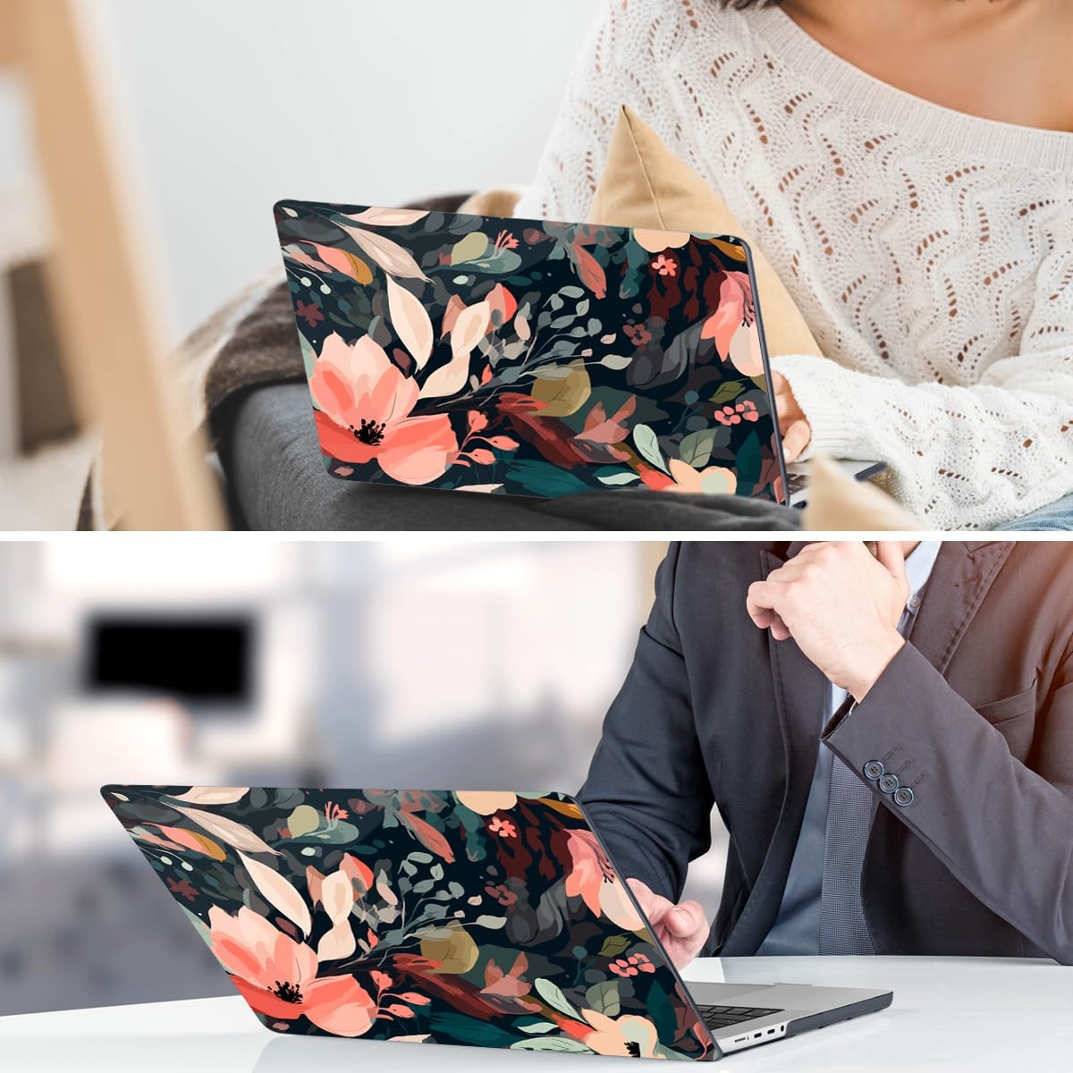 DONGKE Case for M5 MacBook Pro 14 inch 2025 2024-2021 M4 M3 M2 M1, Plastic Hard Shell Cover Compatible with A3434 A3112 A3401 A3185 A2992 A2779 A2442, Retina XDR Display & Touch ID, Painted Florals - Image 7