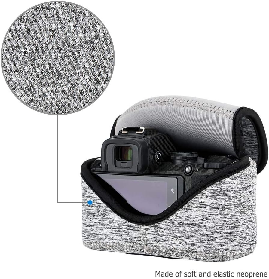 KIWIFOTOS Neoprene DSLR Camera Sleeve Compatible with Sony ZV-E10 II Nikon Z50 Z fc Fuji X-S10 X-T50 Canon EOS R50 Travel Camera Case Pouch - Image 4