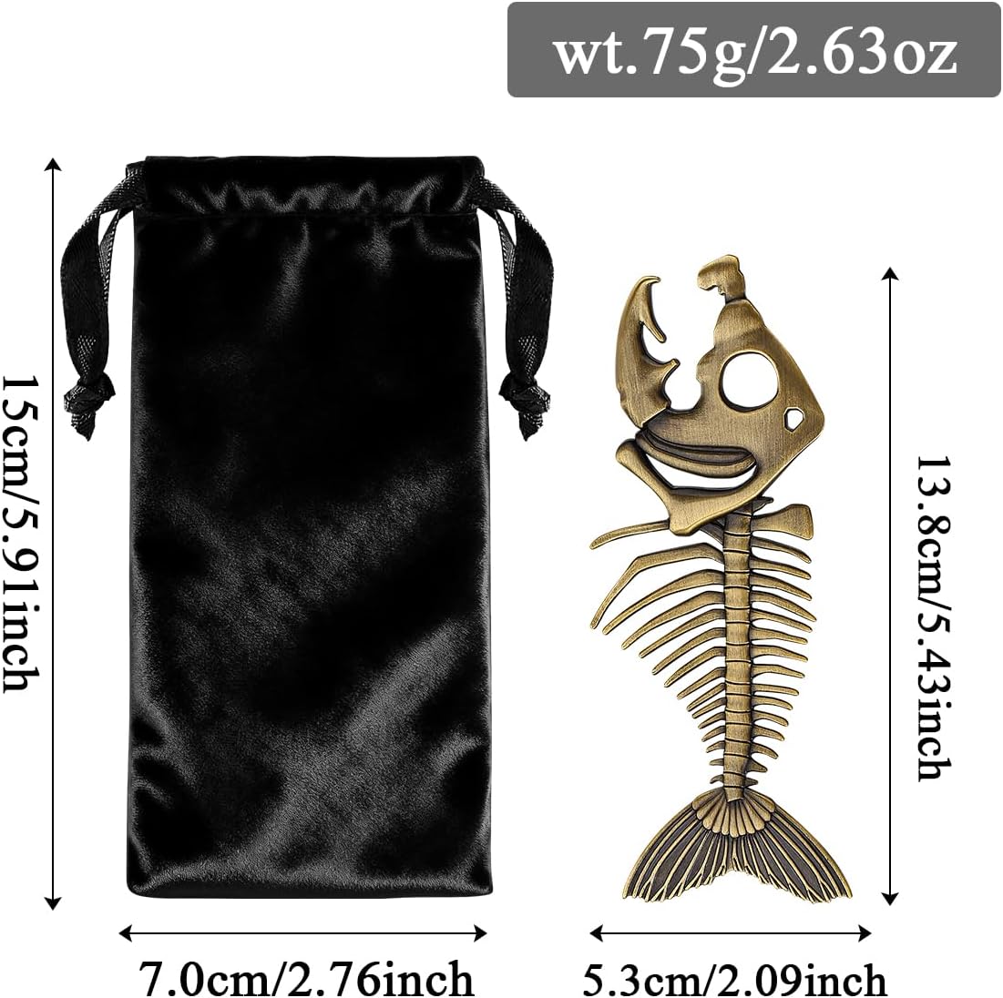 Fish Bone Bottle Opener, Funny Fishing Gifts for Men & Women image 3