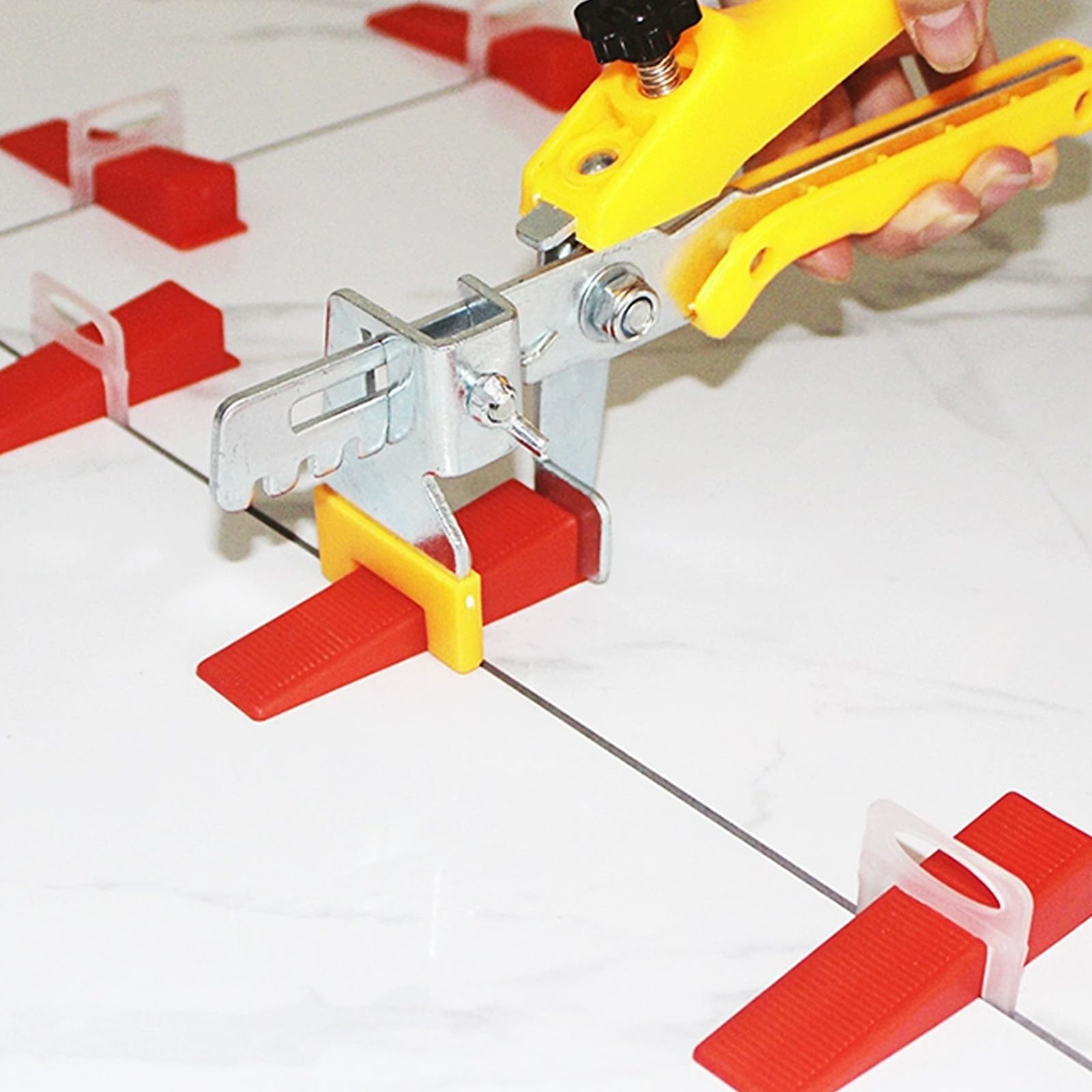 SENENQU 601 Pezzi Distanziatori per Piastrelle 1,5 mm, Cunei per Piastrelle con Pinza Regolabile, Sistema Livellamento per Pavimenti e Pareti, Kit Professionale per Posa Precisa