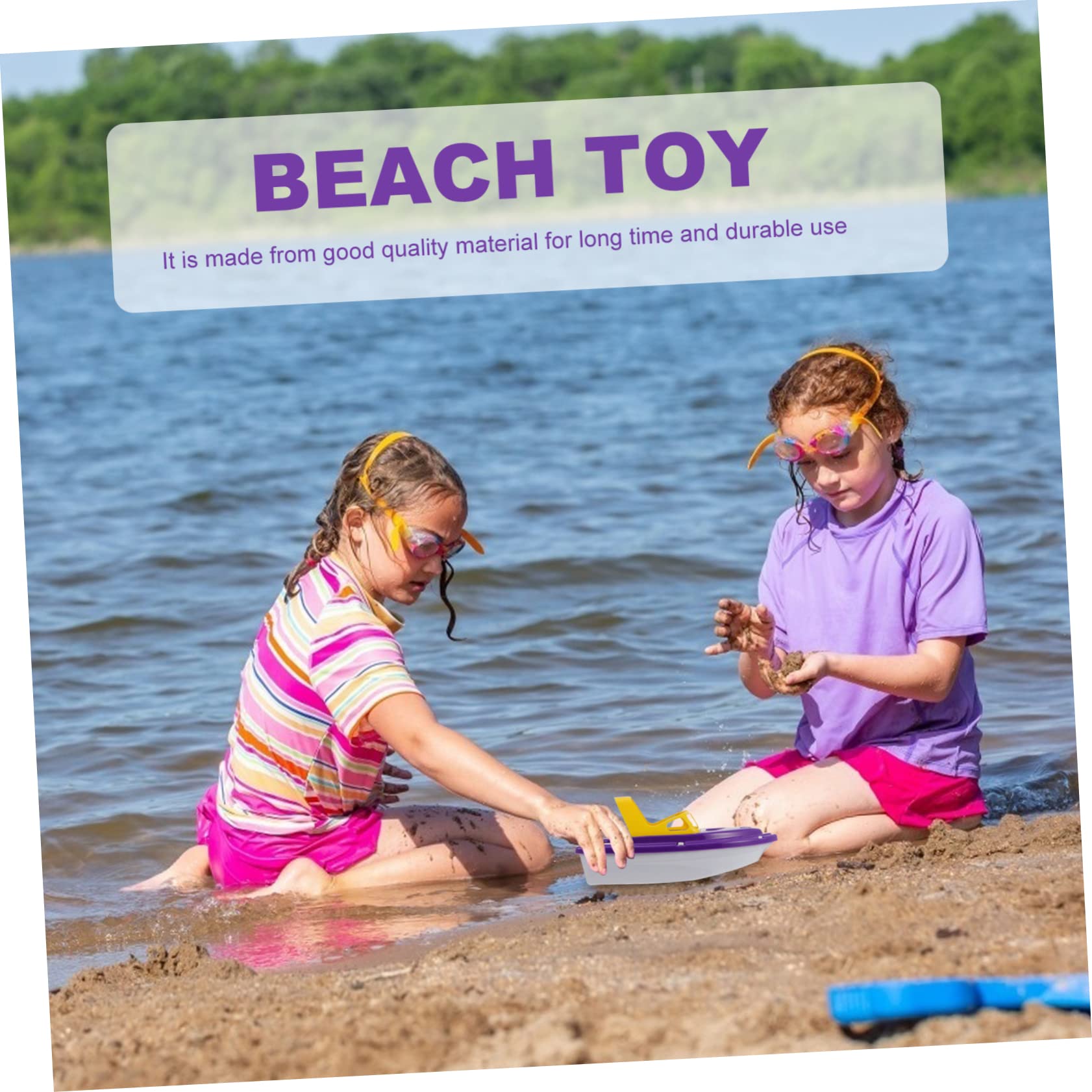 iplusmile 3 Piezas Juguete Bañera Infantil Barco Plástico Seguro para Niñas de Acuático para Playa y Piscina