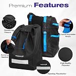 Fosmon Sac de voyage pour siège auto rembourré pour avion, sac de voiture imperméable avec des paillettes réglables, sac à grande porte de poids s'adapte aux porteurs de bébé, booster & Sièges standard