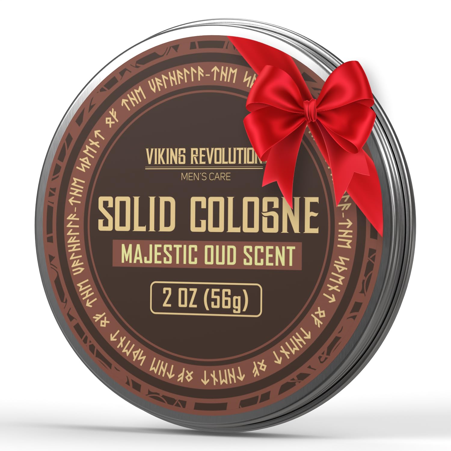 Viking Revolution Majestic Oud Solid Cologne for Men 2 Oz - Perfume Balm Travel Wax (1 Pack)