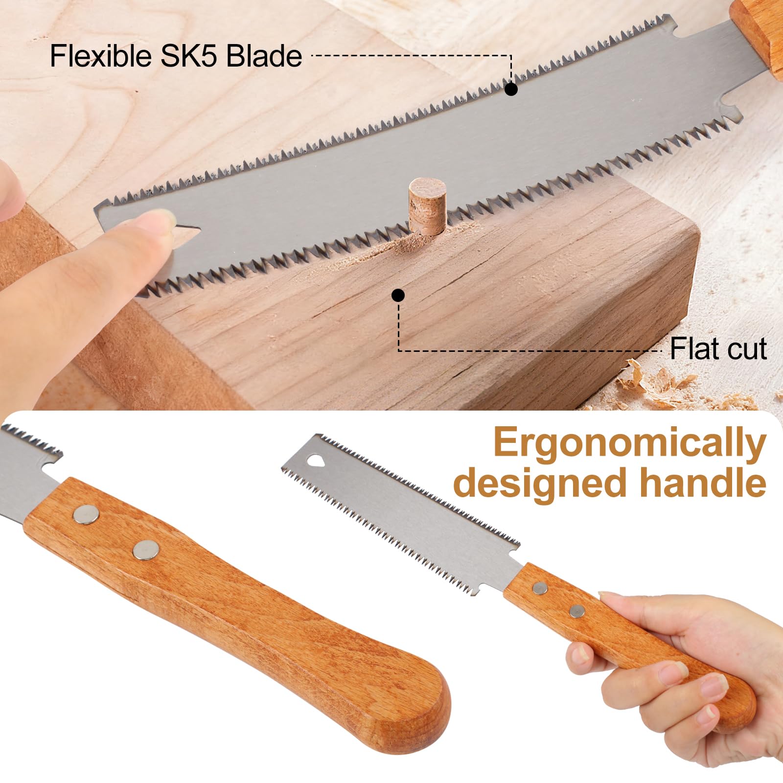 Japanese Hand Saws - 2 Pack, 6 Inch Pull Saw -5