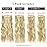 Clip in Long Wavy Synthetic Hair Extension 20 Inch 4PCS Dark Golden Mix Beige Blonde Highlights Hairpieces Thick Double Weft Hair Extension for Women (4pcs, 20Inch, P86/613)