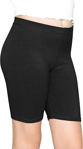 STRETCH IS COMFORT Pantalones cortos de ciclista de algodón para niña y pantalones cortos con ruedas de cartwheel Dos longitudes para elegir Talla