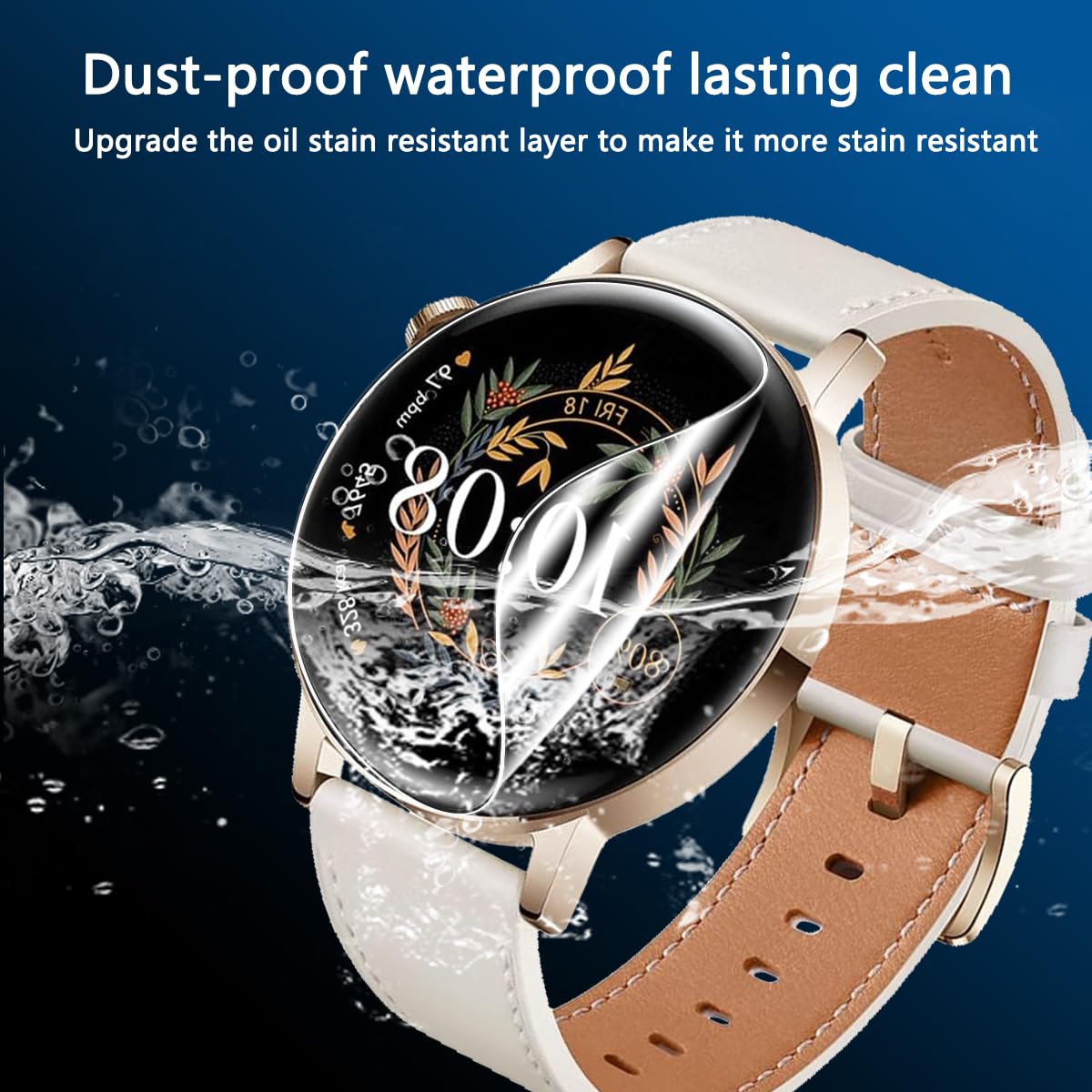 Huawei Watch GT 3 42mm Protector Pantalla 4 Piezas HD TPU Suave Anti-Arañazos Cobertura Completa