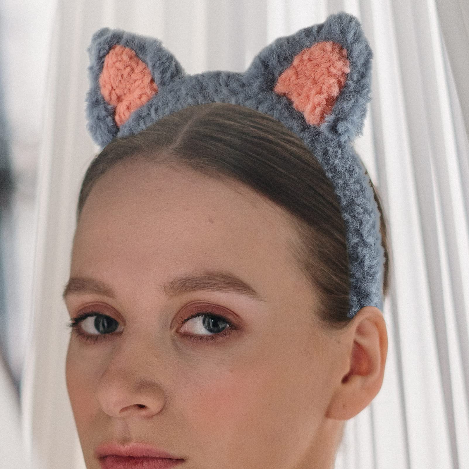 Beavorty 12stücke Katzenohr-haarbänder Für Frauen Weiche Elastische Gesichtsbänder Für Make-up Hautpflege Duschen Und Spa-anwendungen