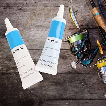 Fishing Reel Lubrication Kit, Maintenance Oil & Grease Set, Suitable for Spinning and Low - Profile Reels(White)