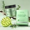 Scalp Scrub Rosemary and Mint Scalp Scrub Hair Treatment Nourishing Detox Hair Care with Scalp Massager for Hair Loss Prevention 300g