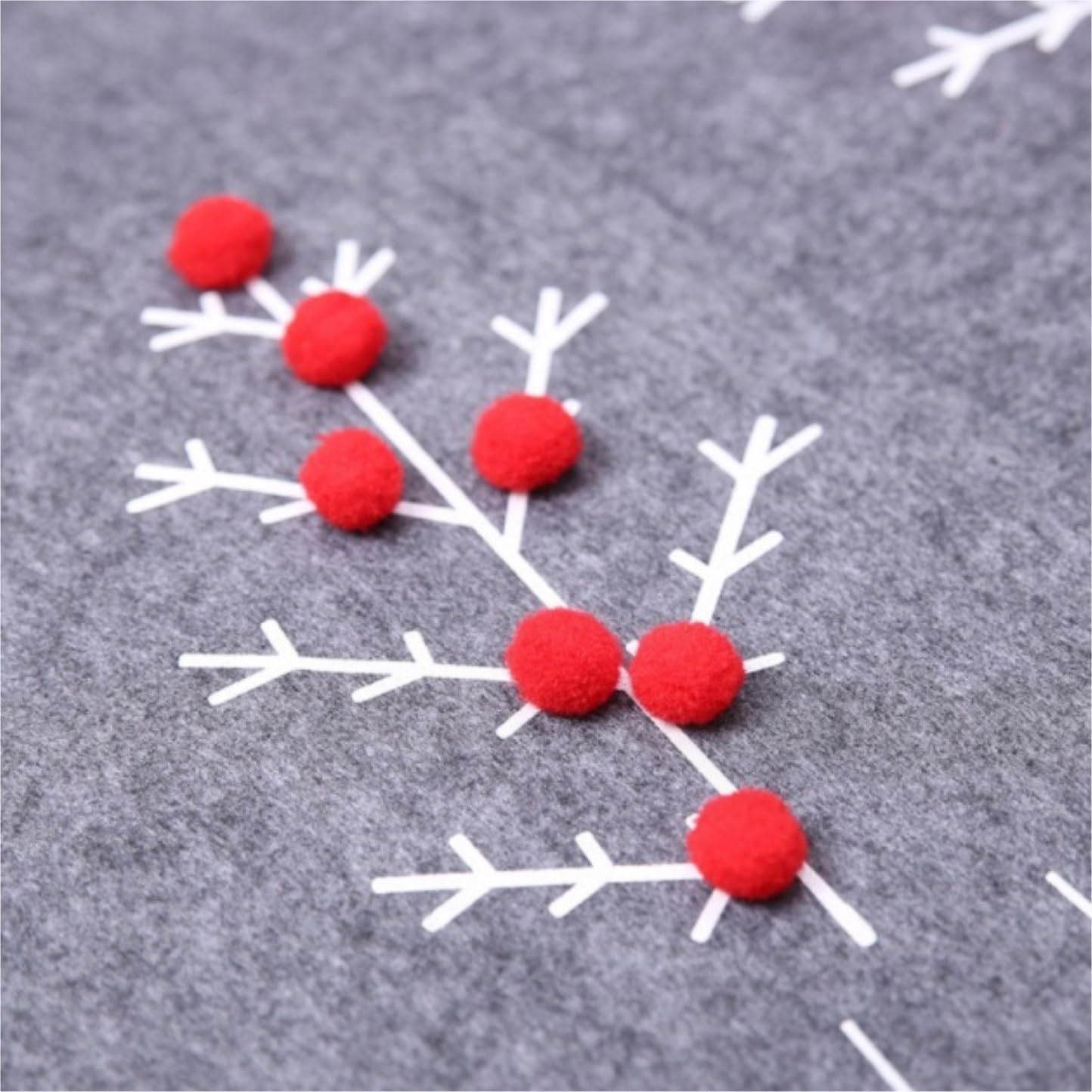 Tappeto Albero di Natale, Gonna per Albero di Natale Modello per da 47 Pollici con Pom per Decorazioni per La Casa Festa Forniture