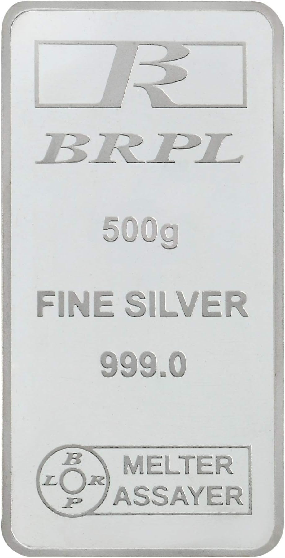 Bangalore Refinery 999 Purity Silver Bar cum Coin 500 Gram