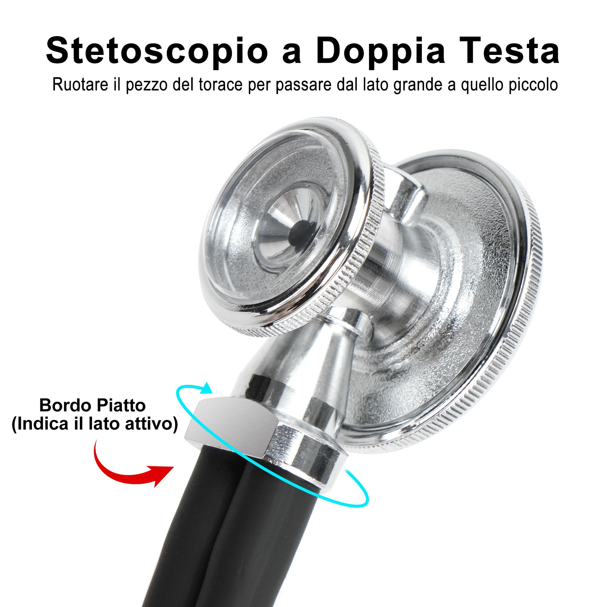 LotFancy Sfigmomanometro Aneroide Professionale 5 in 1 con Stetoscopio e Polsini di 5 Dimensioni, Tensiometro per Monitor Manuale della Misuratore Pressione per Adulti, Bambini con Custodia