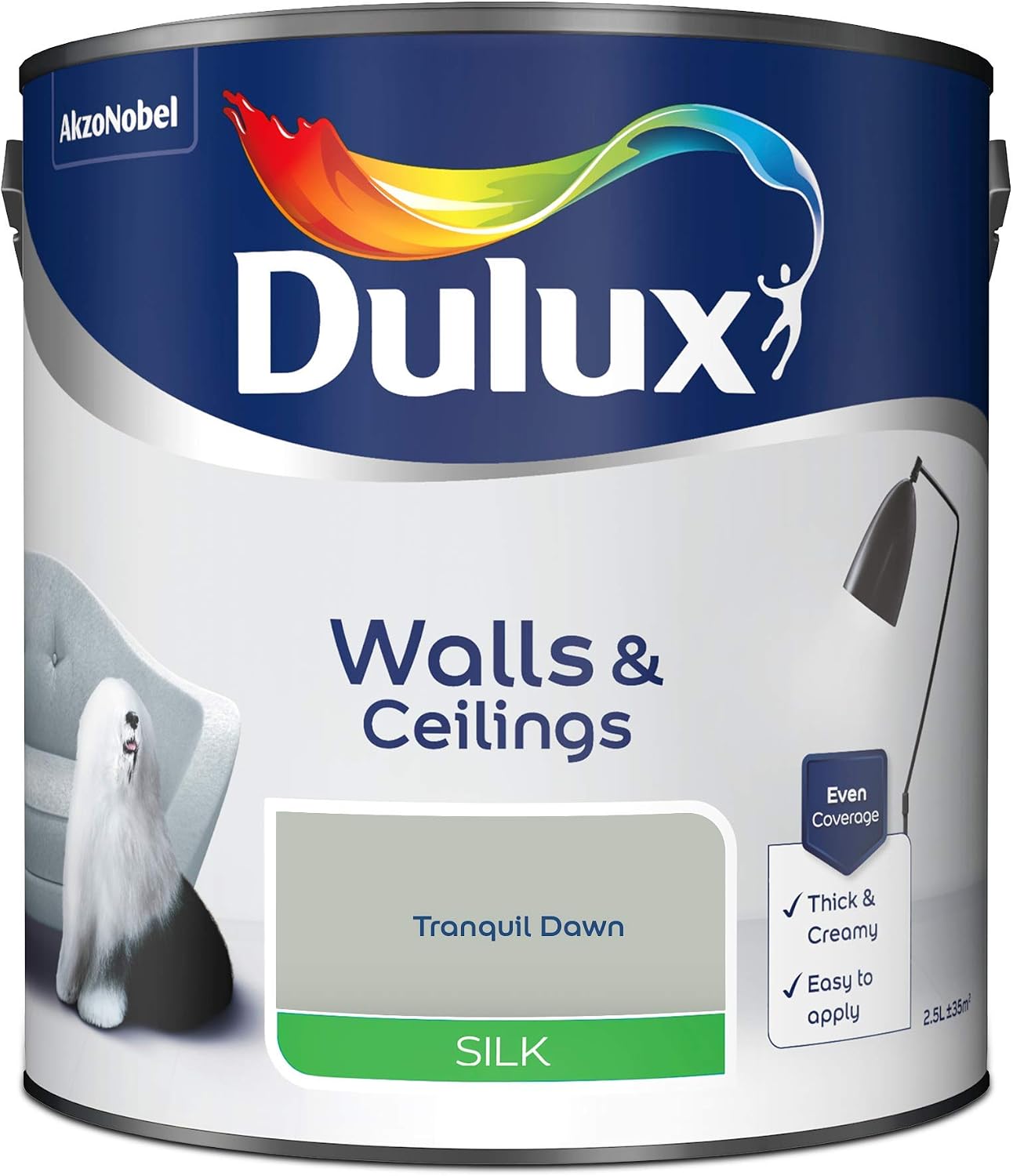 Dulux 5354976 Silk Emulsion Paint Colour of The Year 2020, Tranquil Dawn, 2.5 Liters, 2.5 l (Pack of 1) - Image 3