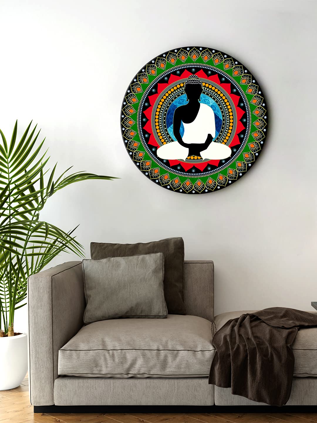 999STORE Meditation Buddha Black and White Color Round Shape Wall Painting - (MDF_11X11 Inch_Multi) (B09795KPMF) Amazon Price History, Amazon Price Tracker