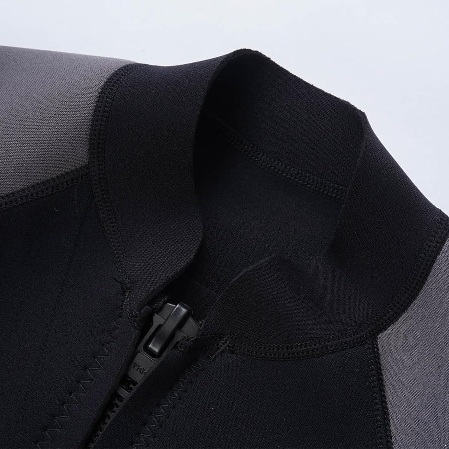 Hansber Men Swimming Costume Diving Suit Top 2mm Neoprene Short Sleeve Stretchy Wetsuit Tops for Snorkeling Scuba Grey Small