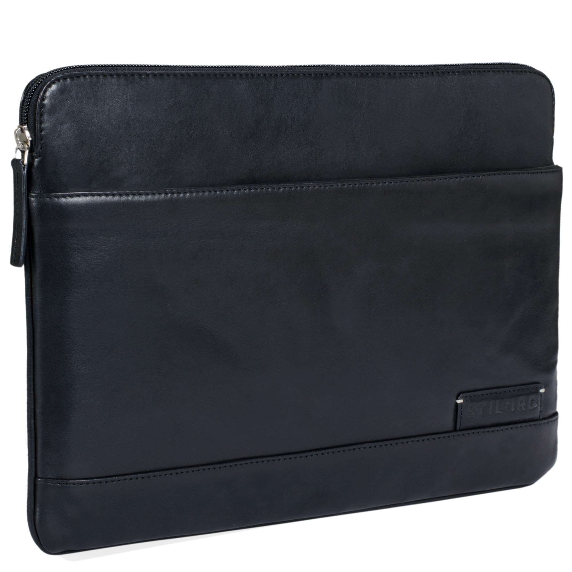 STILORD "Robb" Custodia sleeve in pelle per pc 13 pollici Laptop portatile Macbook 13,3" Microsoft Surfsace Pro 3/4 Custodia protettiva porta tablet Colore:nero