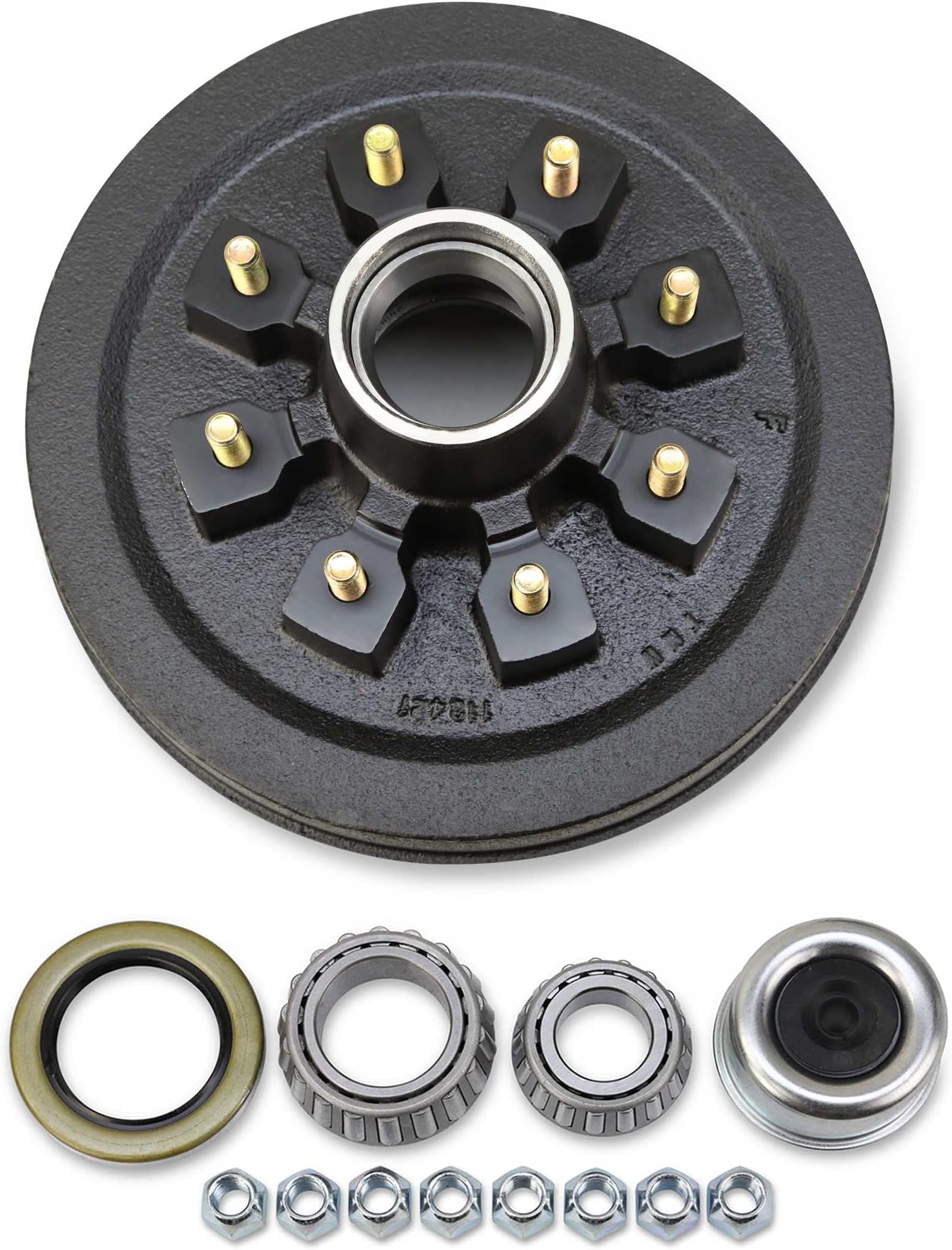 LIBRA Trailer Hub Drum Kits With 10"x2-1/4" Electric Brakes – 5 On 4.5 Bolt Pattern For 3500 Lb Axles