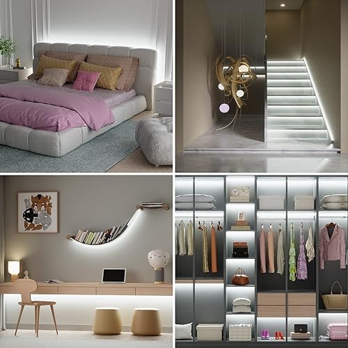 Miniatura 4 de PAUTIX COB - Tira de luz LED de 32.8 pies32.8 ft, 4800 LED, luz blanca diurna 6000 K, CRI90+ súper brillante de alto lúmenes, luz de cinta LED